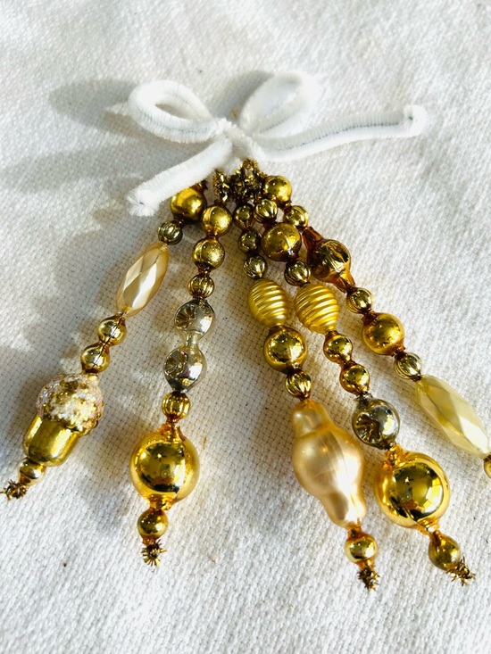 Vintage repurposed Other - Mini Vintage Repurposed  holiday Christmas ornaments, mercury Glass bead icicle